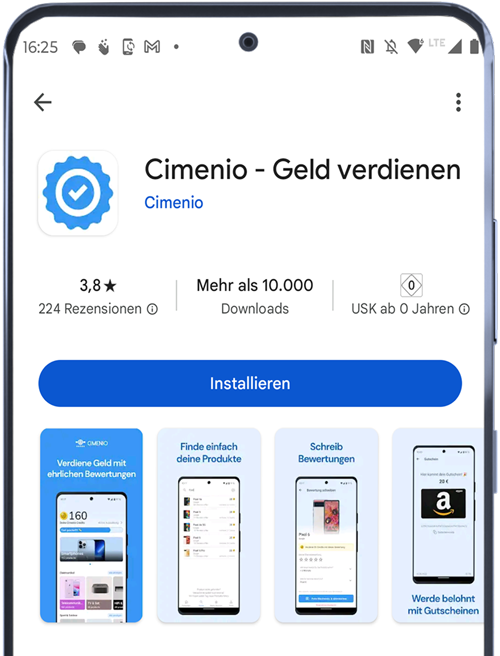 Cimenio App im Google Play Store herunterladen